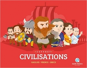 Coffret civilisations: Vikings, Grecs, Gaulois