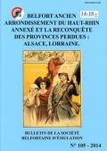 Belfort ancien arrondissement du Haut-Rhin annexé et la reconquête des provinces perdues Alsace-Lorraine